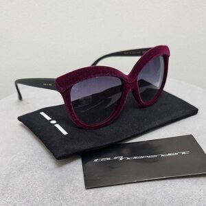 Italia Independent Velvet Burgundy Sunglasses NEW